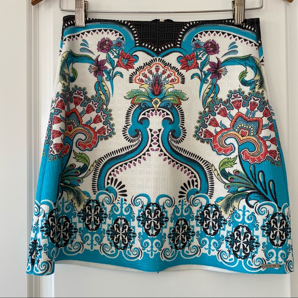 Colcci (of Brazil) Art Deco Print Mini Skirt